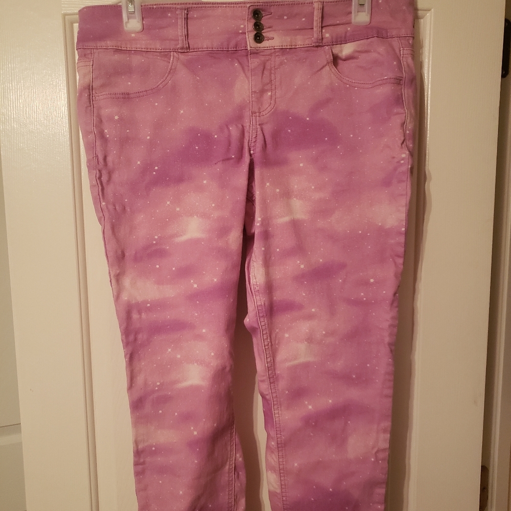 Hot Topic Blackheart Pastel Galaxy Skinny Jeans